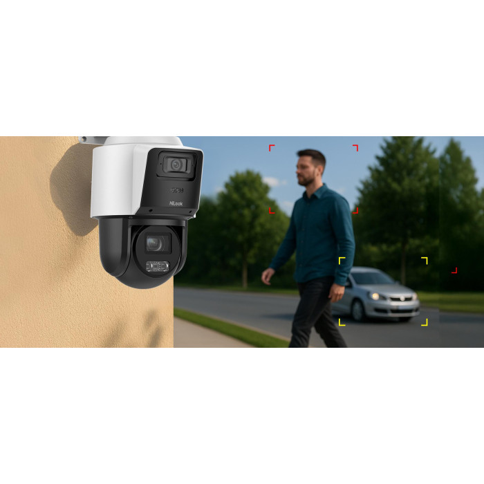 Kamera IP Hilook PTZ-D4-Pro dualna 8MP (4MP + 4MP) 4x zoom optyczny