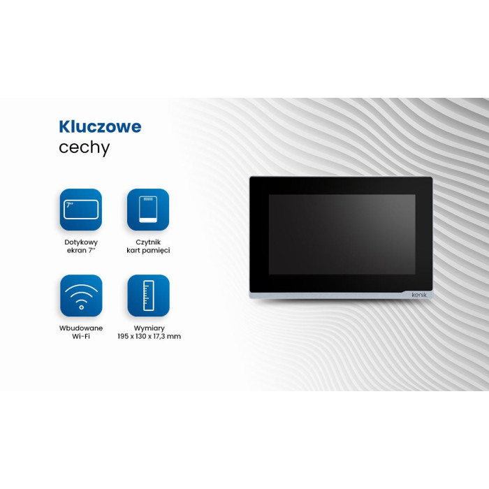Zestaw wideodomofonu 2-żyłowy KENIK KG-2WKIT-K