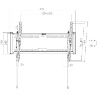 Uchwyt TV Getfort LED/LCD 37-80 cali 75kg Vesa 650x405 Tilt