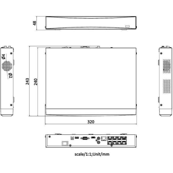 REJESTRATOR IP HIKVISION DS-7608NXI-K1/8P(D)/Alarm4+1 PL
