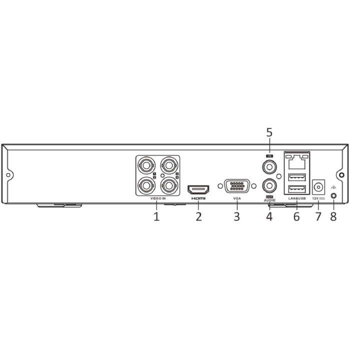 Rejestrator 5w1 Hilook 4 kanałowy 4MP DVR-4CH-4MP z dyskiem 1TB