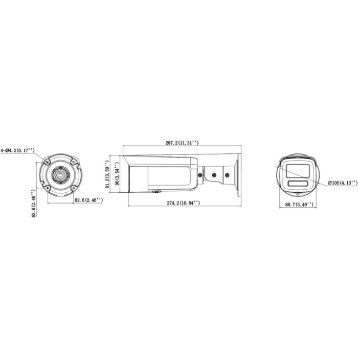 Kamera IP Hikvision DS-2CD2T46G3-4IZY(2.8/4mm)(BLACK)