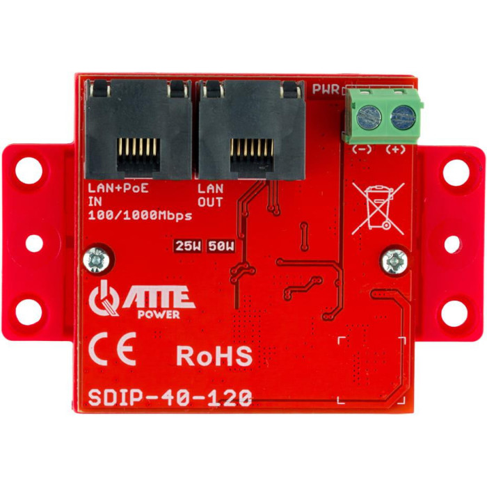 Adapter PoE obniżający napięcie ATTE SDIP-40-120