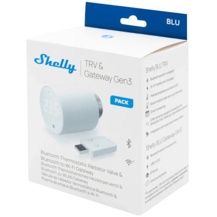Shelly BLU TRV 3-pack 3 x BLU TRV + 1 x BLU Gateway Gen3
