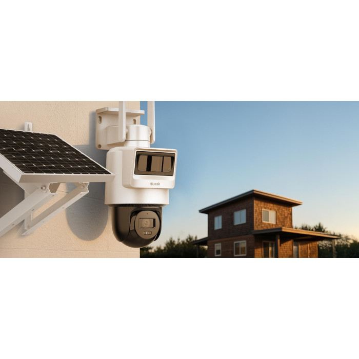Kamera IP Hilook PTZ-N2C400I-K/4G/C05S10 2.8mm z panelem solarnym LTE/4G 4MP