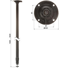 TELESKOPOWY UCHWYT SUFITOWY KAMERY BR-150X300-B