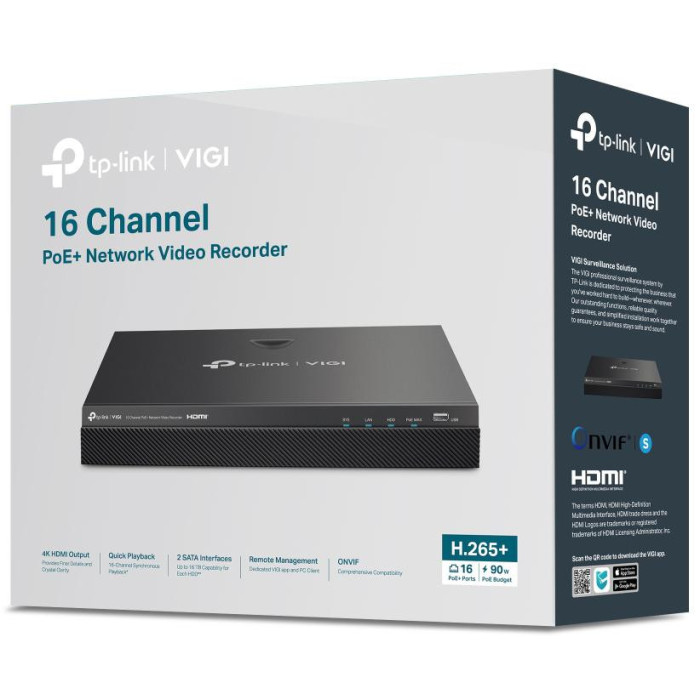 REJESTRATOR TP-LINK VIGI NVR2016H-16P