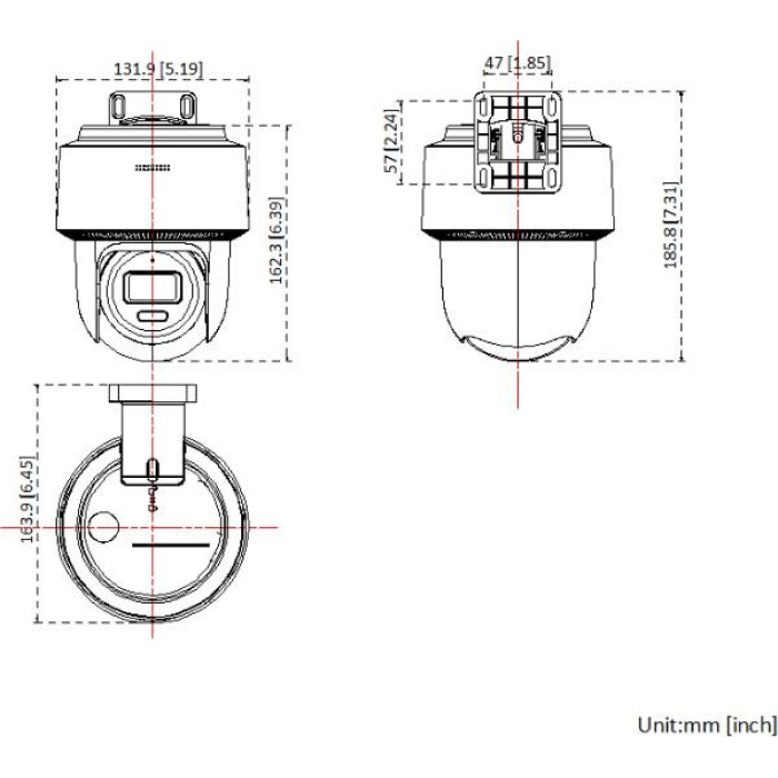 Kamera IP Hilook PTZ-N2C600M-DE(2.8mm)(O-STD) 6MP Smart Hybrid Light