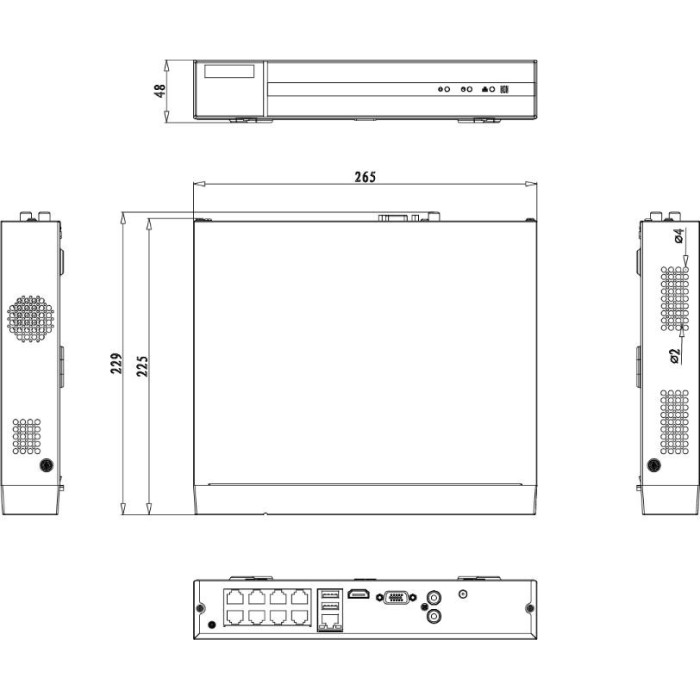 Rejestrator IP Hilook NVR-108MH-D/8P(D) 8-kanałowy 5MP PoE