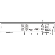 Rejestrator 5w1 Hilook 4 kanałowy 8MP DVR-204U-M1/T