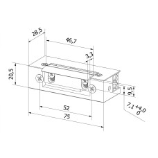 ELEKTROZACZEP SYMETRYCZNY 12V AC/DC KENIK KG-ES14
