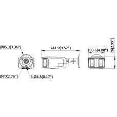 Kamera IP Hikvision DS-2CD2T43G2P-LISU/SL(180°)