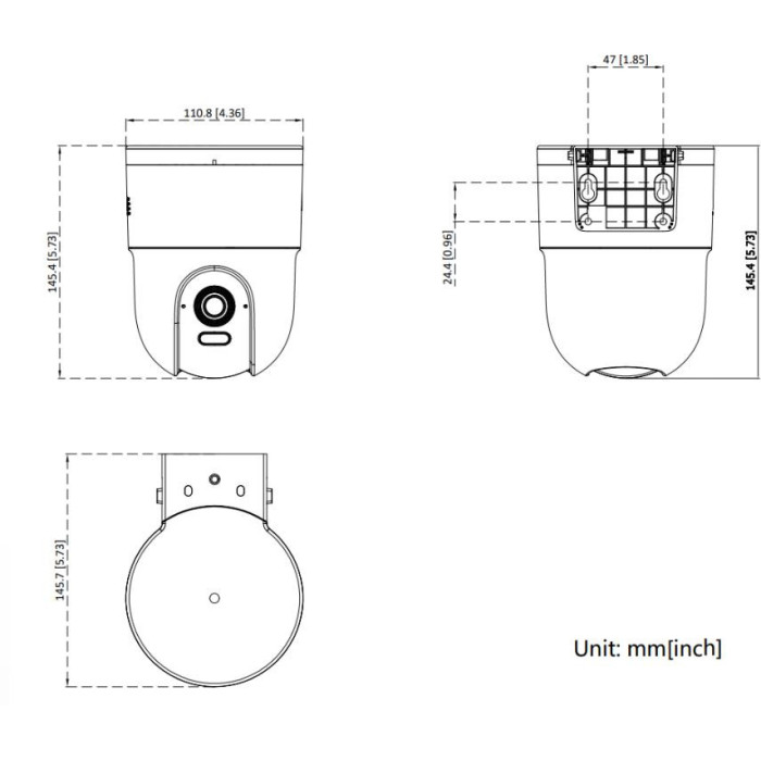 Kamera IP Hikvision DS-2CD1F47G3H-LIUF/SX(2.8mm)