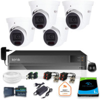 Zestaw monitoringu Kenik 4 Kamery 2MPx Rejestrator 5w1 1TB