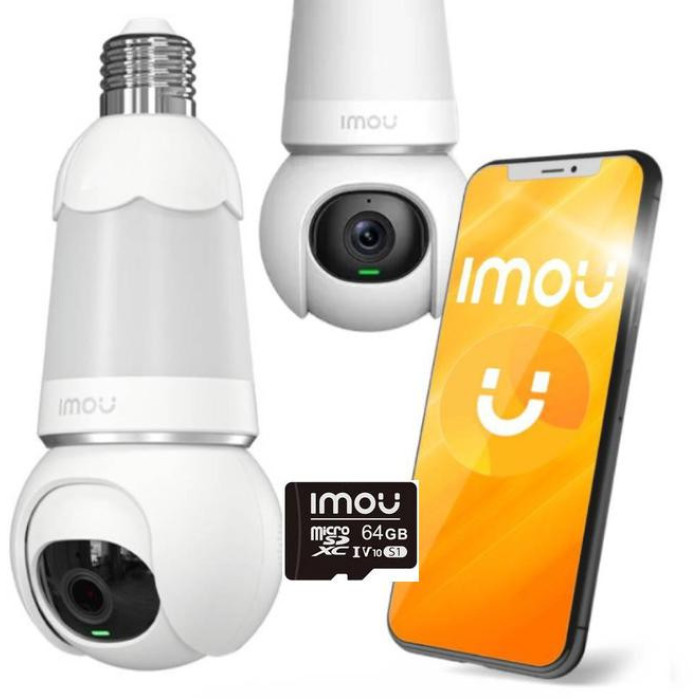 Kamera IP Imou kamera żarówka Bulb Cam 5MP IPC z kartą pamięci 64GB
