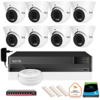 Zestaw monitoringu IP Kenik 8 kamer 8MPx 4K dysk