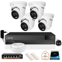 Zestaw monitoringu IP Kenik 4 kamery 6MPx kopułkowe dysk