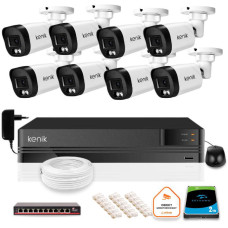 Zestaw monitoringu IP Kenik 8 kamer 6MPx tubowe dysk