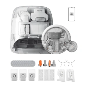 Cleaning robot DJI Romo P2 with accessories