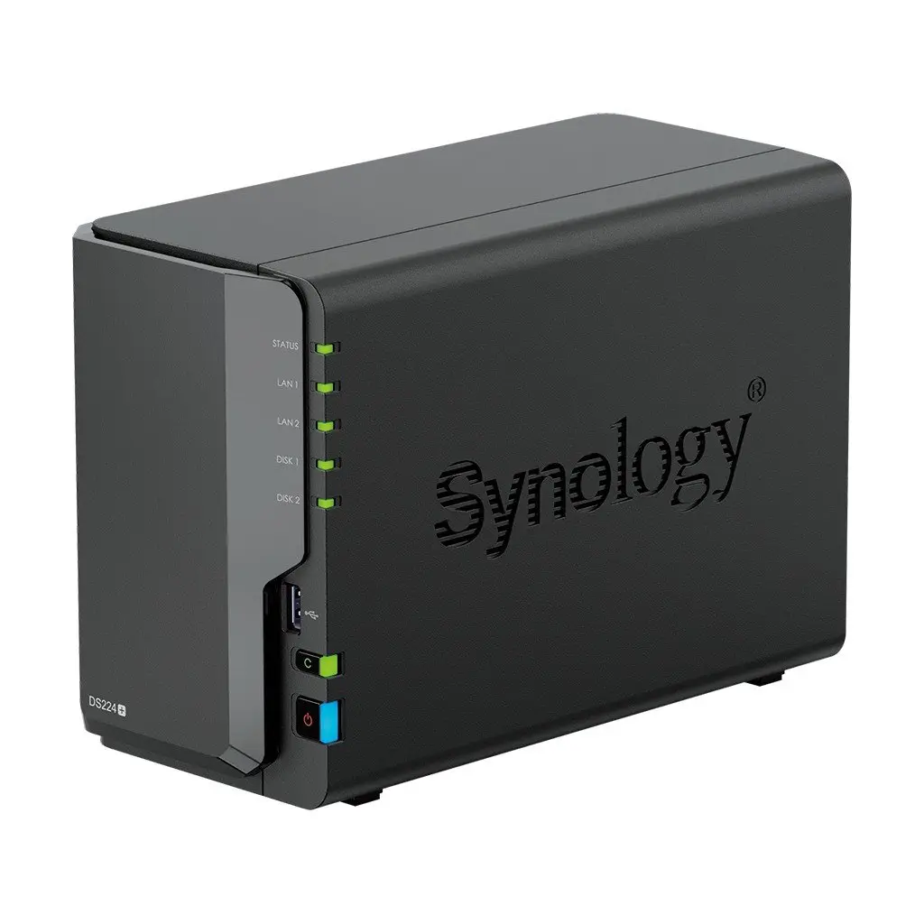 Synology DiskStation DS224+ serwer danych NAS sieć LAN Czarny J4125