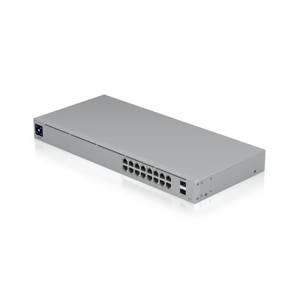 Ubiquiti USW-16-POE Networks UniFi 16-Port PoE switch zarządzalny L2/L3 Gigabit Ethernet (10/100/1000) Obsługa PoE 1U Srebrny