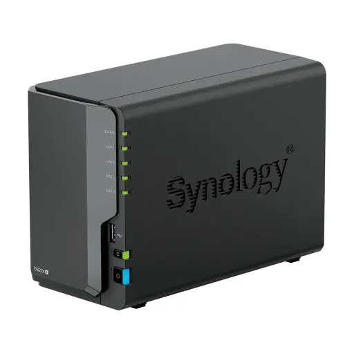 Synology DiskStation DS224+ serwer danych NAS sieć LAN Czarny J4125